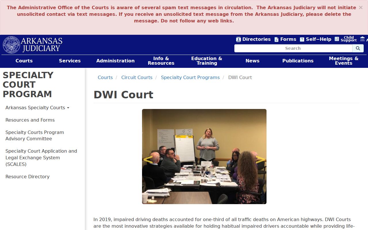 Crawford County criminal docket DWI Court program information