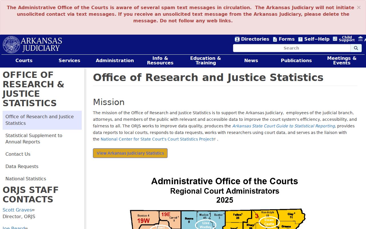 Mulberry court records research through Arkansas Office of Research and Justice Statistics