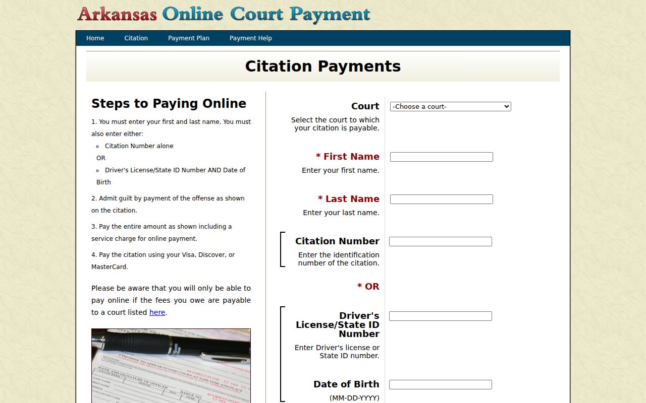 Crawford County traffic ticket citation lookup