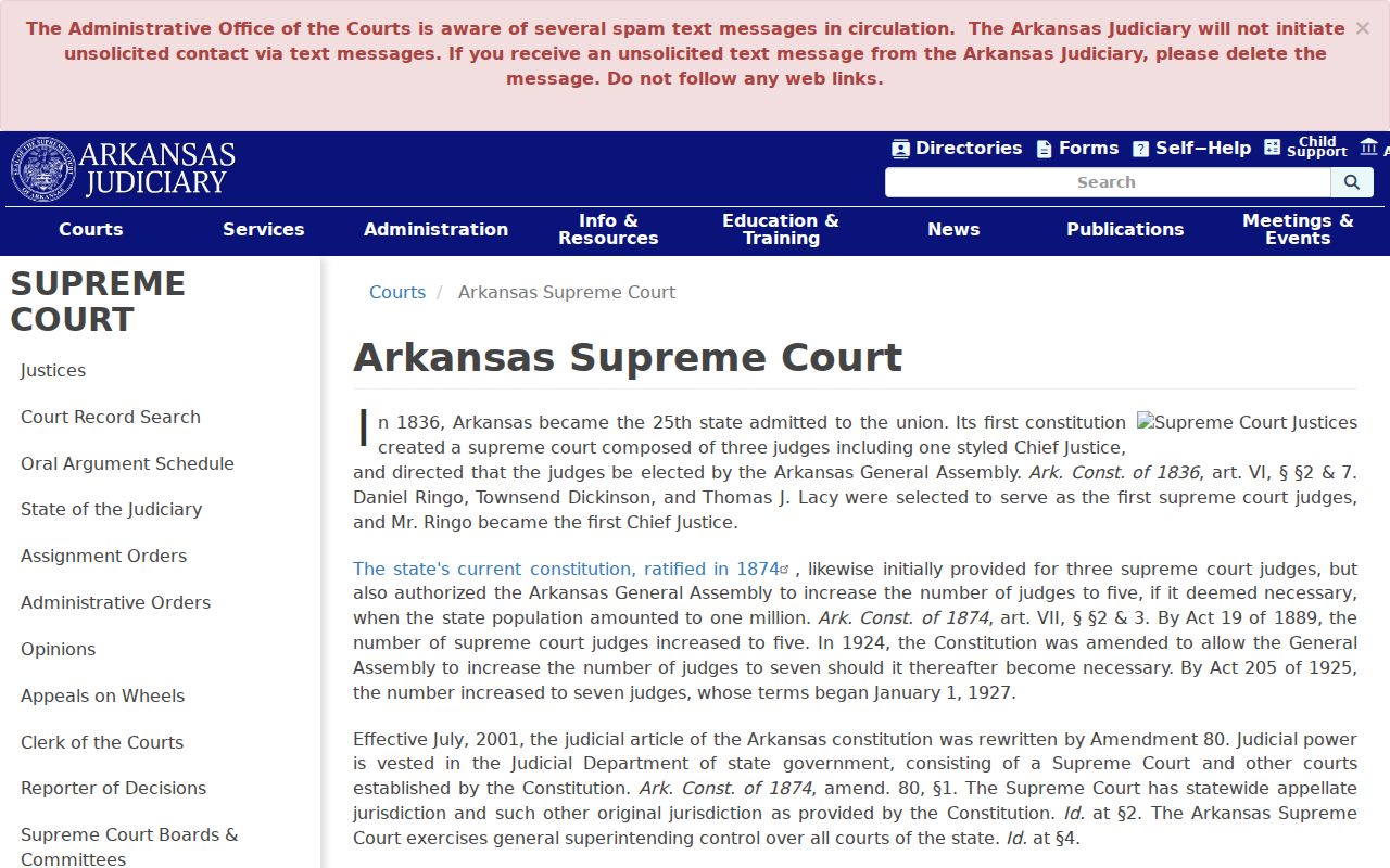 Crawford County court docket Arkansas Supreme Court